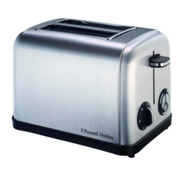 13975 RUSSELL HOBBS STAINLESS STEEL 2 SLICE TOASTER 950W Cancel/reheat/defrost functions
