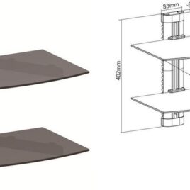 UNIMOUNT DOUBLE DVD SHELVE