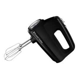 24672SA Desire Hand Mixer 350W – 5 speed settings plus turbo function Matt and gloss black design Easy-release eject button for easy and safe removal of attachments Includes: 2 x beaters 2 x dough hooks