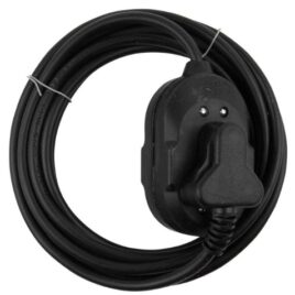 10A ELECTRICAL EXT LEAD 5M BLACK