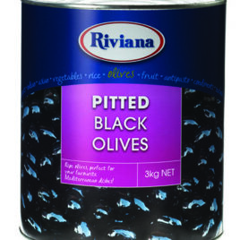 OLIVES BLACK PITTED 3kg LIB
