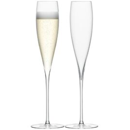 2 Champagne Flutes Clear Shine 200ml