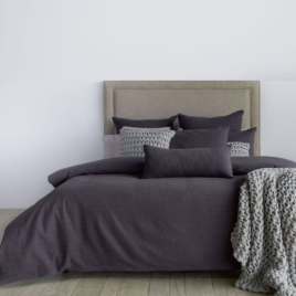 Simon Baker Waffle Weave Cotton Duvet Charcoal Queen.