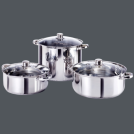 Salton SSFP6 6 Piece Stainless Steel Cookware Set